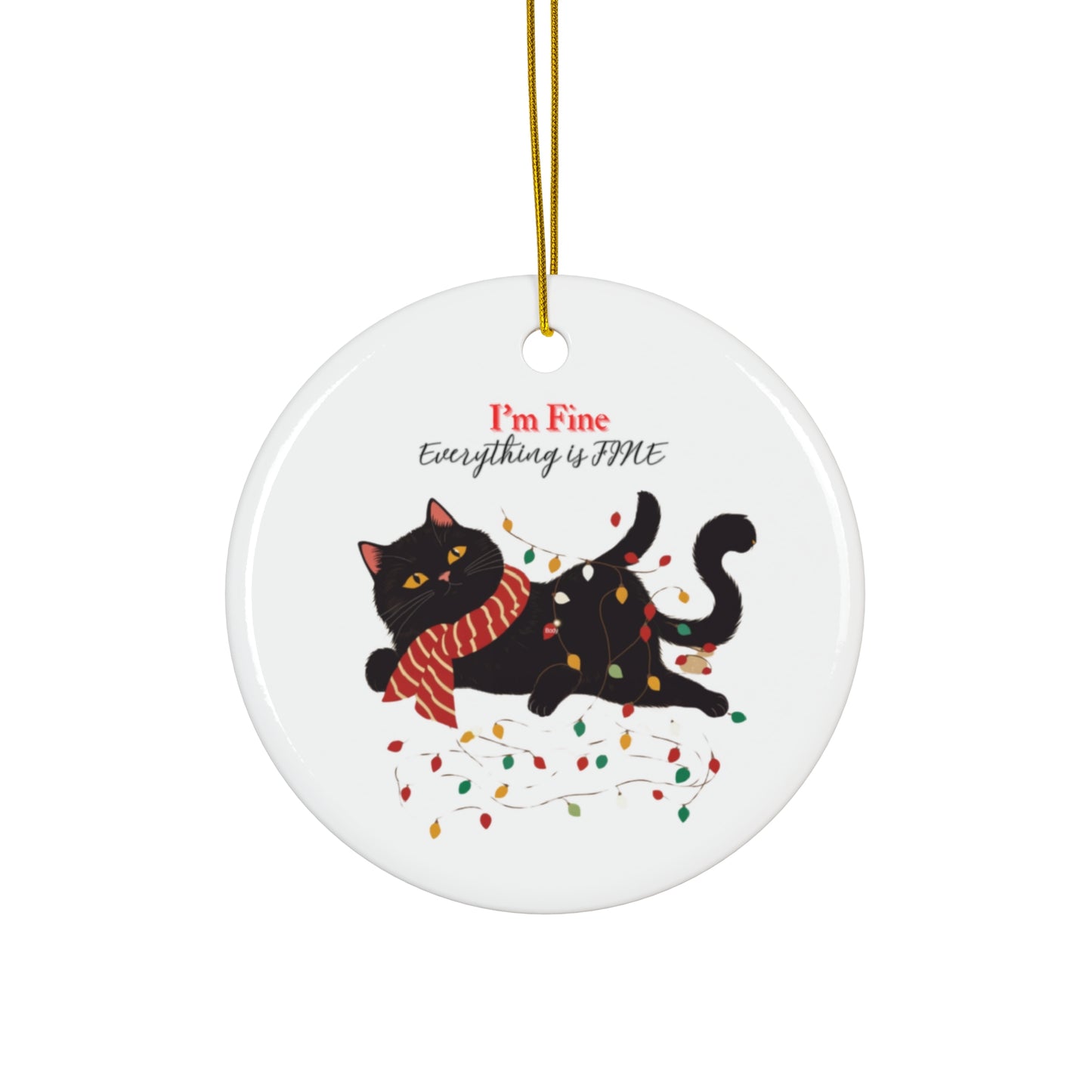 Cat Lover Ceramic Ornament