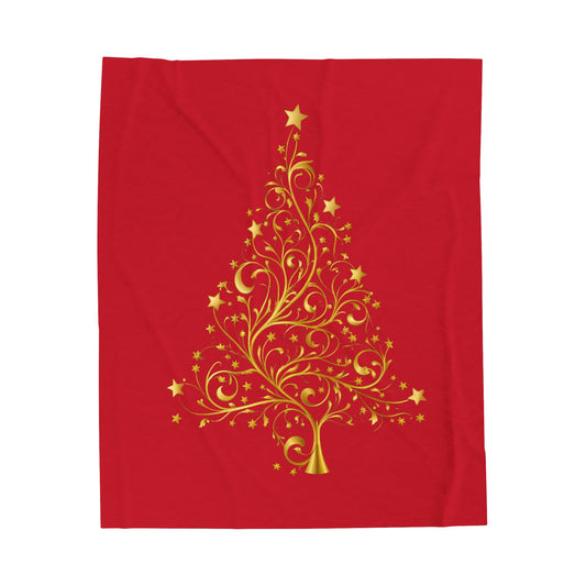 Christmas Tree Velveteen Plush Blanket