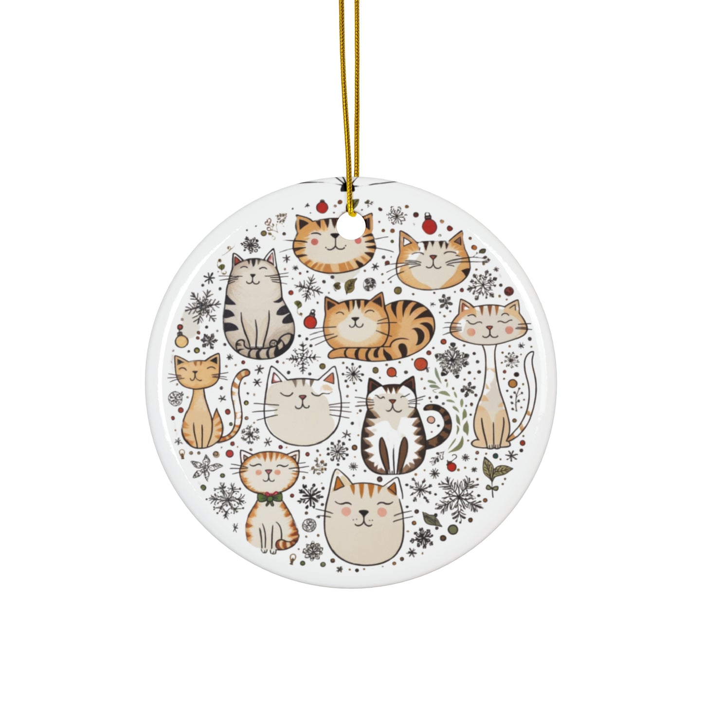 Cat's lover Ceramic Ornament