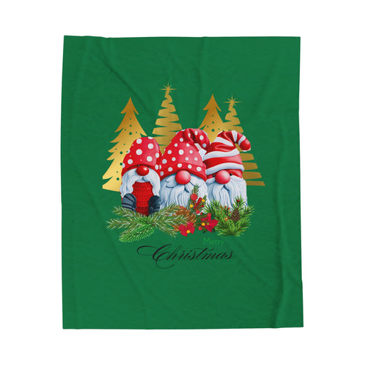 Christmas Elf Velveteen Plush Blanket