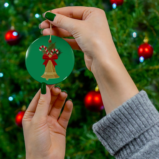 Christmas Bell Ceramic Ornament