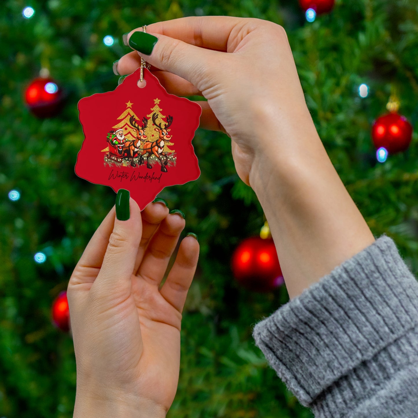 Santa's Sleigh Ornament