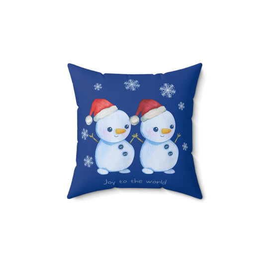 Snowman Printed Square Pillow