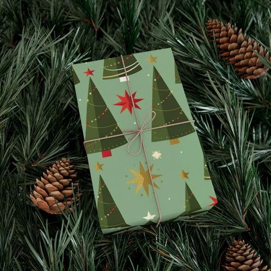 Christmas Tree Gift Wrap Papers