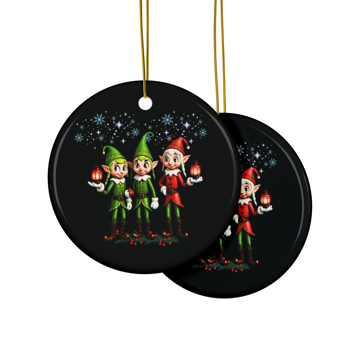 Ornament Set - Elf Ceramic